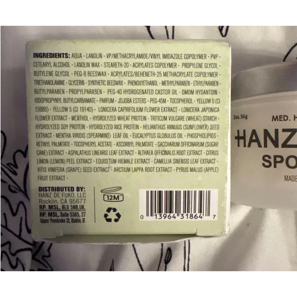 NEW‎ Hanz de Fuko High Hold Medium Shine Gravity Paste Hair Styler